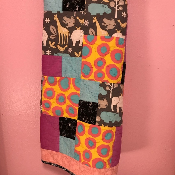 Baby Quilt African animals handcrafted - Picture 4 of 7